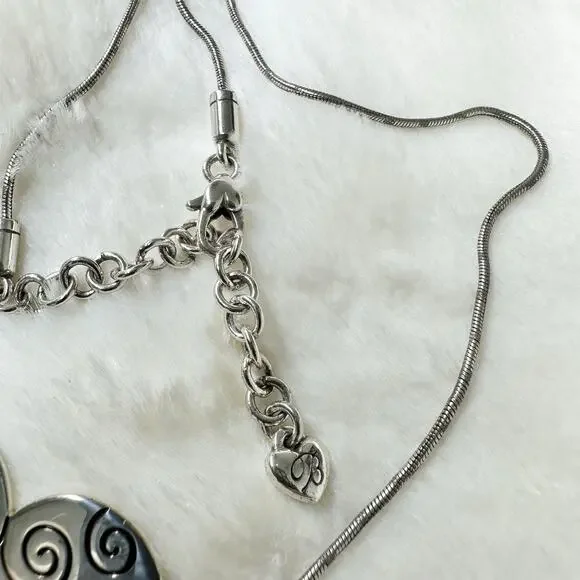 Brighton Florenza Floral Pendant Necklace Silver Tone - Picture 3 of 5